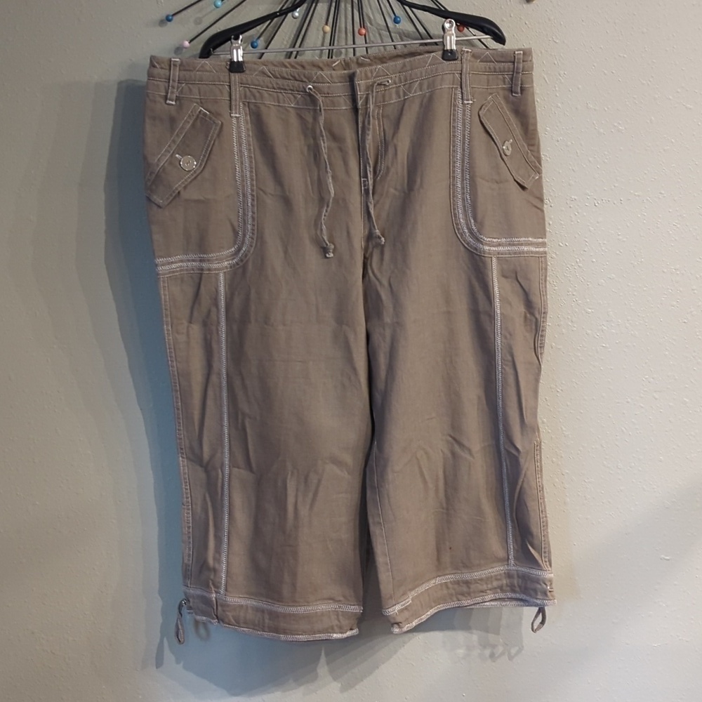 Lane Bryant NWT Linen Cotton Blend Capri Pants Size 20